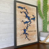 Lake Art- Black Framed Shiplap