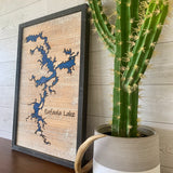 Lake Art- Black Framed Shiplap