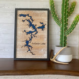 Lake Art- Black Framed Shiplap