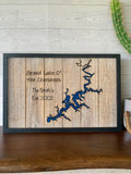 Lake Art- Black Framed Shiplap