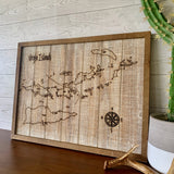 Lake Art- Brown Framed Shiplap