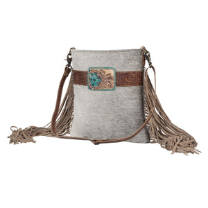 Gray Slate Hand Tooled Bag