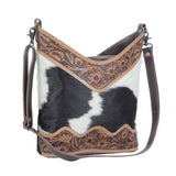 Coco and Cream Hand Tooled Bag