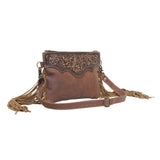 Mocha Dash Hand Tooled Bag